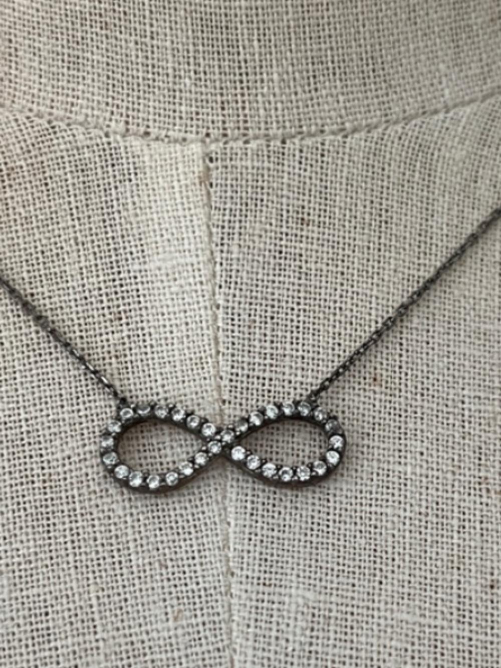 Infinity Pendant Necklace in Sterling Silver - Women Jewelry - Picture 6 of 7